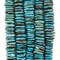 Natural Turquoise Graduated Disk Beads: Authentic Blue Stone Strand for Jewelry Making, 16 Inch